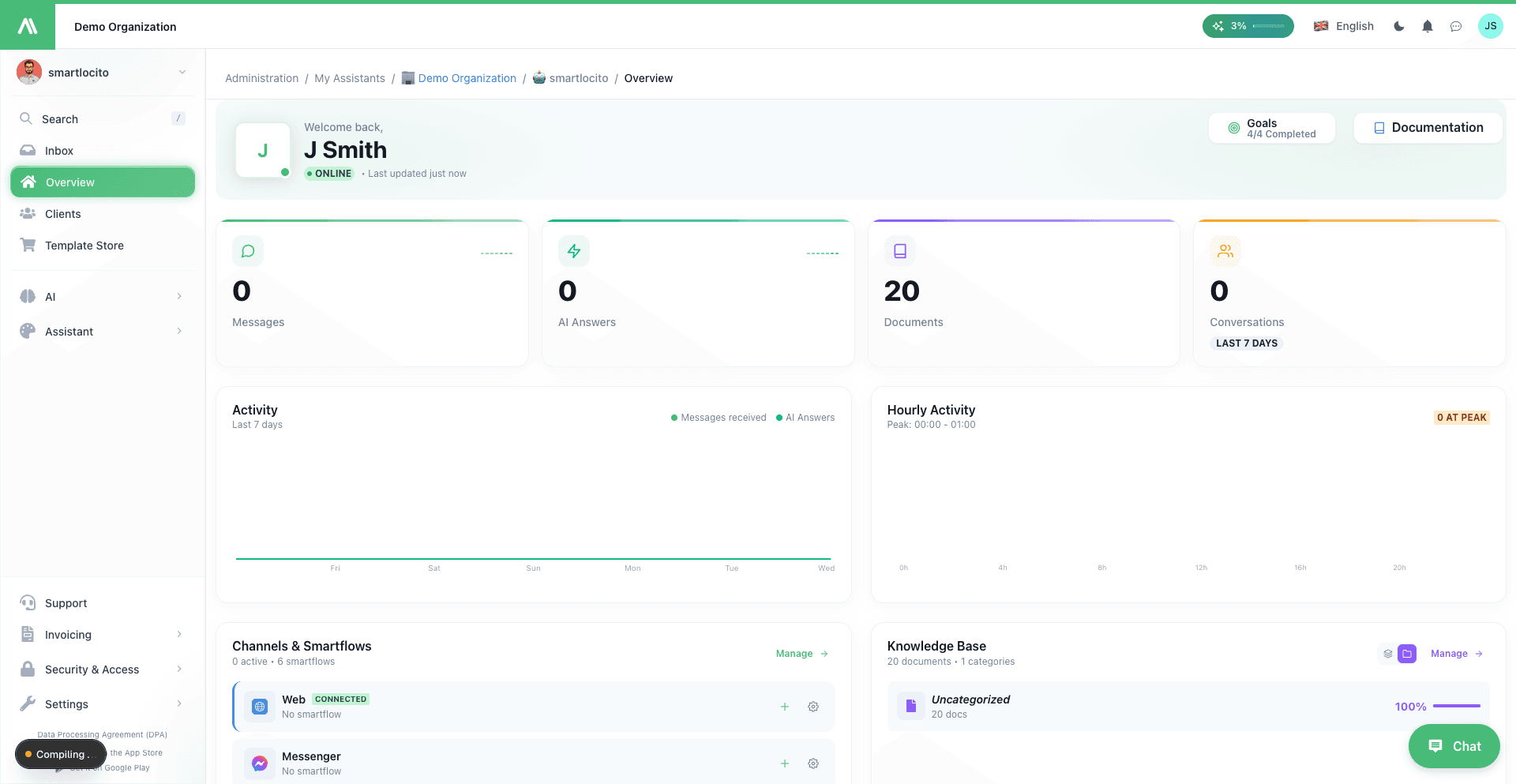 Test assistant AI SmartTalk